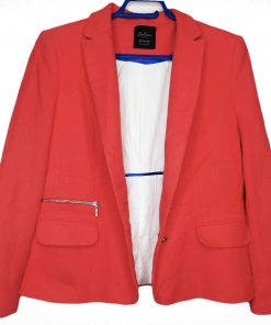 Veste-Couleur Orange-Marque ZARA-Qualité 100%Coton-Pour Femme-Taille L-Style Boulot-Ref:DEC12017