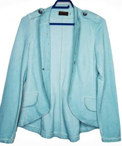 Veste-Couleur Bleue-Marque MARTINA-Qualité Coton-Pour Femme-Taille De 36 à 40-Style Boulot-Ref:DEC12018