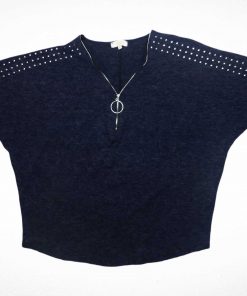 Pull-Couleur Bleue-Marque VERSIA-Qualité Polyester-Pour Femme-Taille M-Style Normal-Ref:DEC202113001