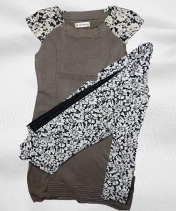 Robe-Couleur Taupe-Marque VICTORIAZONE-Qualité VIscose-Pour Femme-Taille M et L-Style Moderne-Ref:DEC202113011