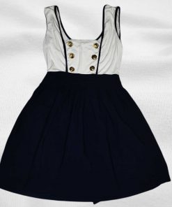 Robe-Couleur Bleue et Blanche-Marque AUTRES-Qualité Polyester-Pour Femme-Taille De 36 à 38-Style Moderne-Ref:DEC202113017