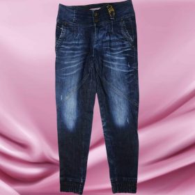 Pantalon En Jean-Couleur Bleue-Marque PULL & BEAR-Qualité Coton-Pour Femme-Taille 36-Style Tendance-Ref:DEC202113029