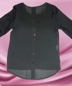 Chemise-Couleur Grise-Marque ALLEGRO-Qualité Polyester-Pour Femme-Taille S-Style Boulot-Ref:DEC202113030