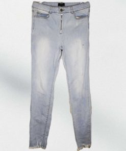 Pantalon En Jean-Couleur Bleue claire-Marque KIABI-Qualité 100%Coton-Pour Femme-Taille De 38 à 41-Style Boyfriend-Ref:DEC202113043
