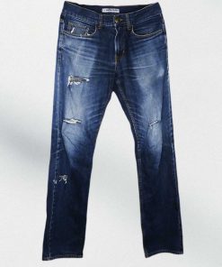 Pantalon En Jean-Couleur Bleue-Marque KIABI-Qualité Coton-Pour Homme et Femme-Taille 38-Style Boyfriend-Ref:DEC202113051