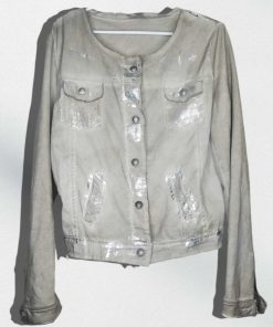 Jacket En Jean-Couleur Grise-Marque AUTRES-Qualité 100%Coton-Pour Femme-Taille XXL-Style Jean Léger-Ref:DEC202119024