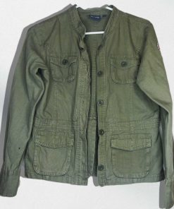 Jacket En Jean-Couleur Militaire-Marque ALIVE-Qualité 100%Baumwolle-Pour Femme-Taille M-Style Militaire-Ref:DEC202119025