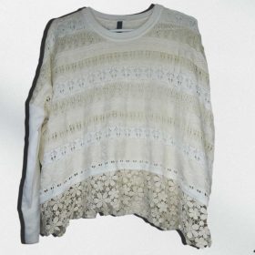Pull-Couleur Blanche-Marque HIGH-Qualité Coton-Pour Femme-Taille De M à L-Style Filet-Ref:DEC202119030