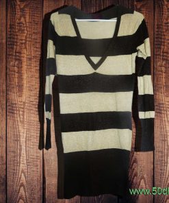Pull-Robe-Couleur Marron-Belge-Marque BERSHKA-Qualité Coton-Pour Femme-Taille M-Style Normal-Ref:DEC202119033