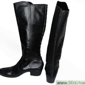 Chaussure-Couleur Noire-Marque UNITED COLORS-Qualité Cuire-Pour Femme-Taille 38-Style Froid-Ref:DEC270009