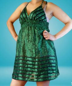 Mini-Robe-Couleur Verte-Qualité Fibre-Pour Femme-Taille 38-43-Style Soirée-Ref:S028