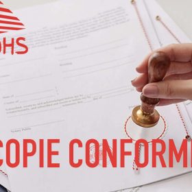 Légalisation de documents (uniquement les copies conformes)