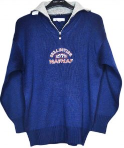 Pullover-Couleur Bleue Foncée-Marque NAF NAF-Qualité Acrylic-Pour Homme et Femme-Taille De 38 à 40-Style No Cold-Ref:NOV30004