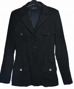 Veste-Couleur Noire-Marque MARINA BABINI-Qualité Coton-Pour Femme-Taille De 36 à 38-Style Manteau Court-Ref:NOV30006