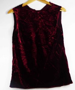 Débardeur-Couleur Bordeaux-Marque MARKS & SPENCER-Qualité Viscose-Pour Femme-Taille 38-Style Velour-Ref:1050113