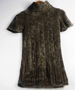Pull-Couleur Taupe-Marque DOMBI-Qualité 100%Acrylique-Pour Femme-Taille 34 // XS-Style Col monté-Ref:1050137