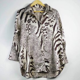 Chemise-Couleur Belge-Marque AUTRES-Qualité Coton-Pour Homme et Femme-Taille De 40 à 46-Style Large-Ref:1050455