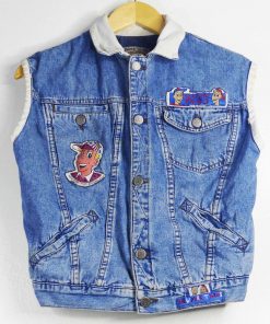 Gilet En Jean-Couleur Bleue-Marque TWINS-Qualité 100%Coton-Pour Enfant-Taille 10 ans-Style Vintage-Ref:1050475