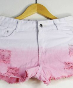 Mini-Short En Jean-Couleur Blanche-Marque BELIEVE.....E-Qualité Coton-Pour Femme-Taille M-Style Plage-Ref:1050495