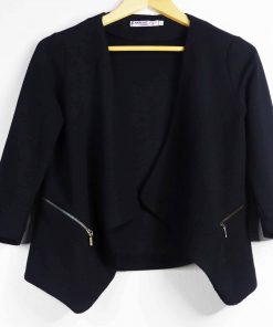 Mini-Veste-Couleur Noire-Marque CHARLISE FASHION-Qualité Coton-Pour Femme-Taille L-Style Moderne-Ref:1050499