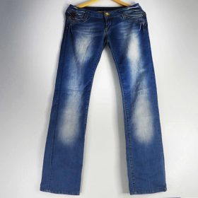 Pantalon En Jean-Couleur Bleue-Marque RALPH LAUREN-Qualité Coton-Pour Femme-Taille 36-Style Droit-Ref:1050608
