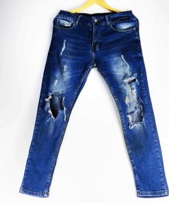 Pantalon En Jean-Couleur Bleue-Marque ZARA-Qualité 100%Coton-Pour Homme-Taille M-Style Boyfriend-Ref:1050624