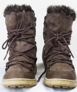 Chaussure-Couleur Taupe-Marque BLUE MOTION-Qualité Fourrure-Pour Femme-Taille 38-Style Bottes-Ref:1050661