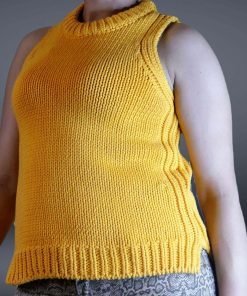 Sans Manche-Couleur Jaune-Marque ZARA-Qualité Coton-Pour Femme-Taille 26-42-Style Confort-Ref:S009