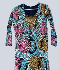 Robe-Couleur Multicolore-Qualité Coton-Pour Femme-Taille 40-Style Africa-Ref:S022