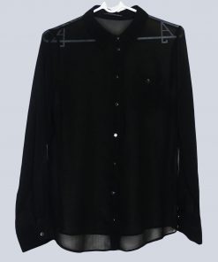 Chemise-Couleur Noire-Marque ATMOSPHÈRE-Qualité Fibre-Pour Femme-Taille 40-Style Transparent-Ref:S023