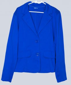 Veste-Couleur Bleue-Marque OKAY-Qualité Coton-Pour Femme-Taille S, M, XL, XXL-Style Boulot-Ref:S025
