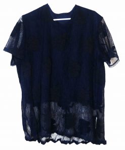 Ensemble Habit et Jupe-Couleur Bleue Foncée-Marque AUTRES-Qualité Polyester-Pour Femme-Taille 46-Style Transparent-Ref:S047