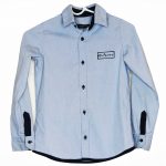 Chemise-Couleur Bleue Ciel-Marque BURBERRY-Qualité Coton-Pour Enfant-Taille 8 ans-Style École-Ref:S049