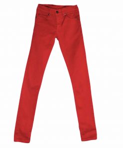 Pantalon En Jean-Couleur Rouge-Marque CHEAP MONDAY-Qualité Coton-Pour Enfant-Taille 24-28-Style École-Ref:S080