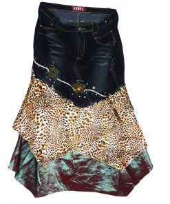 Jupe En Jean-Couleur Bleue-Marque JODEL-Qualité Coton-Pour Femme-Taille XL-Style Tiger-Ref:S086