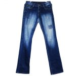 Pantalon En Jean-Couleur Bleue-Marque REFLET FASHION-Qualité Coton-Pour Femme-Taille 36-Style Vintage-Ref:S089