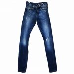 Pantalon En Jean-Couleur Bleue-Marque INDITEX-Qualité Coton-Pour Enfant-Taille 25-Style Slim-Ref:S090
