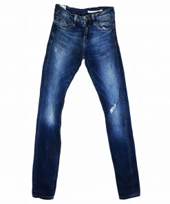 Pantalon En Jean-Couleur Bleue-Marque INDITEX-Qualité Coton-Pour Enfant-Taille 25-Style Slim-Ref:S090