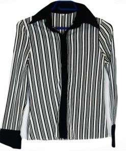 Chemise-Couleur Blanche et Noire-Marque AUTRES-Qualité Polyester-Pour Femme-Taille 38-Style Boulot-Ref:S102