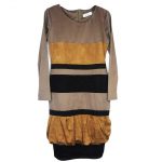 Robe-Couleur Taupe-Marque FEMINEN-Qualité Coton-Pour Femme-Taille 38-Style Moderne-Ref:S148