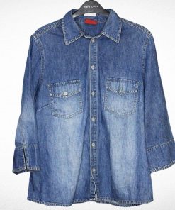 Chemise En Jean-Couleur Bleue-Marque L.O.G.G-Qualité 100%Coton-Pour Hommes & Femmes-Taille Standard-Style Tendance-Ref:000001