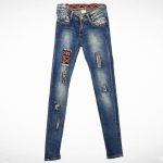 Pantalon En Jean-Couleur Bleue-Marque LIN JIAN SONG-Qualité Coton-Pour Femme-Taille 32-Style AFRICA-Ref:000045