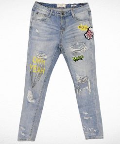 Pantalon En Jean-Couleur Bleue-Marque DAYSIE-Qualité Coton-Pour Femme-Taille 38-Style Moderne-Ref:000023