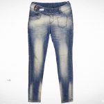 Pantalon En Jean-Couleur Bleue-Marque TRAXY-Qualité Coton-Pour Femme-Taille 42-Style Tendance-Ref:000025