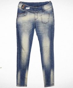 Pantalon En Jean-Couleur Bleue-Marque TRAXY-Qualité Coton-Pour Femme-Taille 42-Style Tendance-Ref:000025