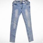Pantalon En Jean-Couleur Bleue-Marque POCOPIANO-Qualité Coton-Pour Femme-Taille Standard-Style Tendance-Ref:000026