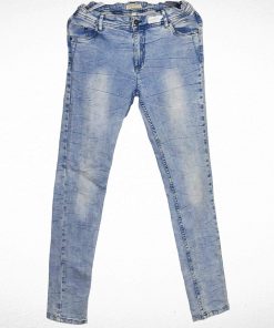 Pantalon En Jean-Couleur Bleue-Marque POCOPIANO-Qualité Coton-Pour Femme-Taille Standard-Style Tendance-Ref:000026