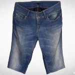 Short En Jean-Couleur Bleue-Marque TIFFOSI-Qualité Coton-Pour Hommes & Femmes-Taille M-Style Plage-Ref:000006
