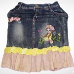 Jupe En Jean-Couleur Bleue-Qualité Coton-Pour Enfant-Taille 12 ans-Style Tendance-Ref:000039