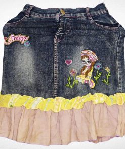 Jupe En Jean-Couleur Bleue-Qualité Coton-Pour Enfant-Taille 12 ans-Style Tendance-Ref:000039